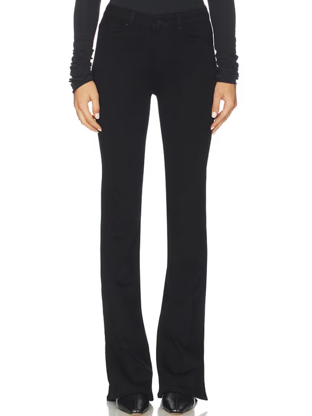 Paige Manhattan Black Bootcut Jeans size 27 *34.5” inseam these are long